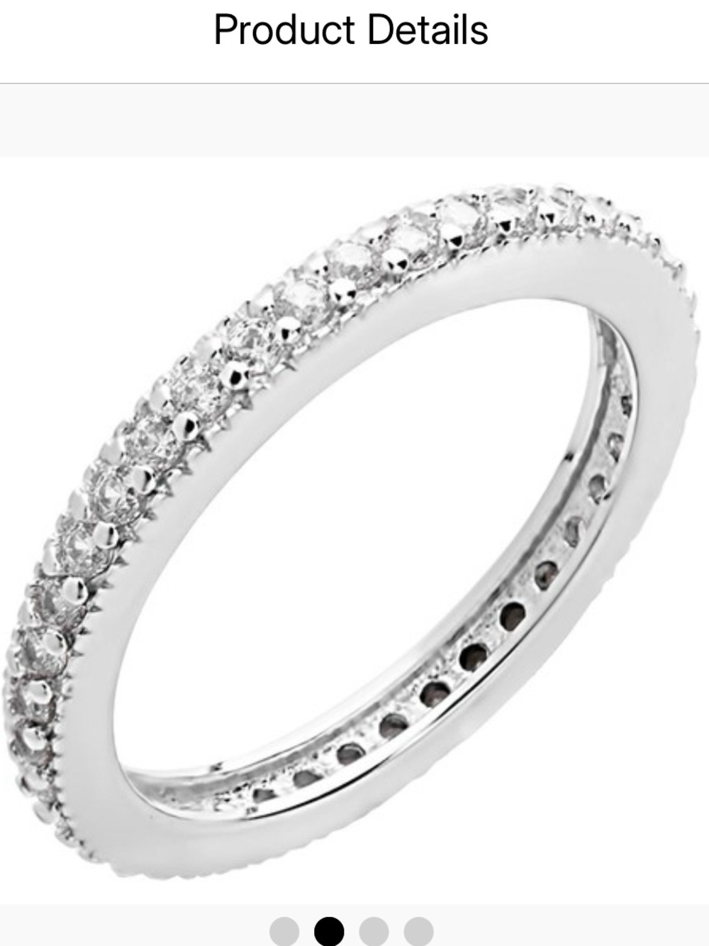 NEW! Sterling Silver band with cubic zirconia stones.